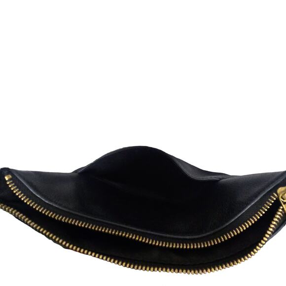 Fossil Fiona Black Pebbled Leather Crossbody/Shoulder Bag Adj Strap Zip + Pocket - Picture 5 of 10